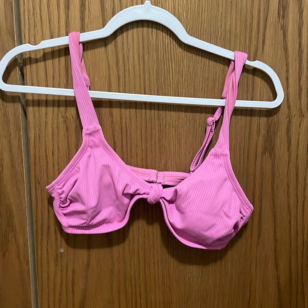 Pink Knotted Swimsuit Top